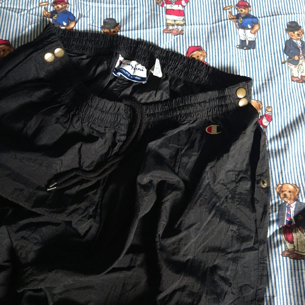 Vintage Champion Breakaway Warm Up Track Pants XL sweatpants joggers buttons